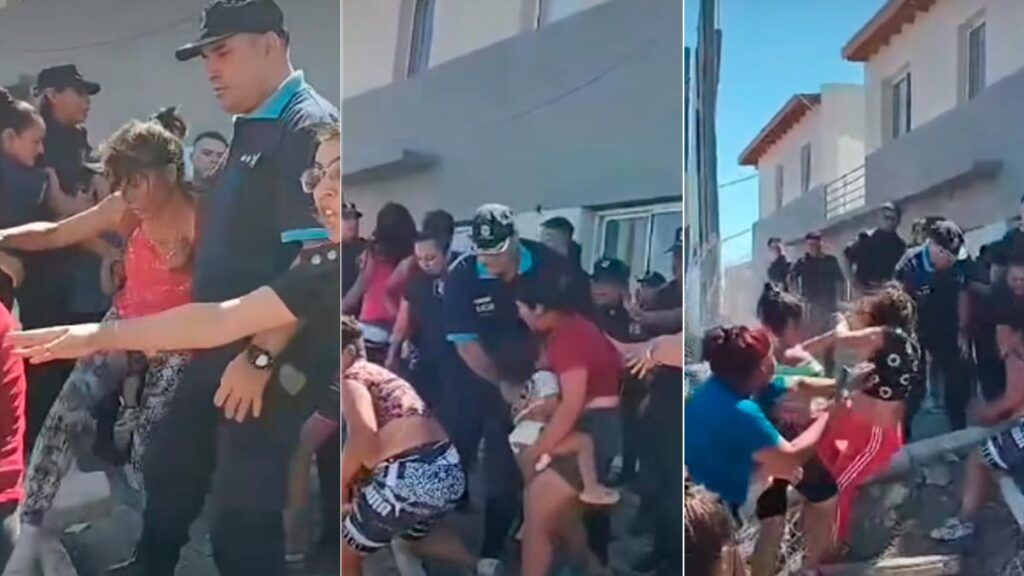 violento intento de usurpacion en lomas de zamora mujeres querian ocupar casas en construccion video