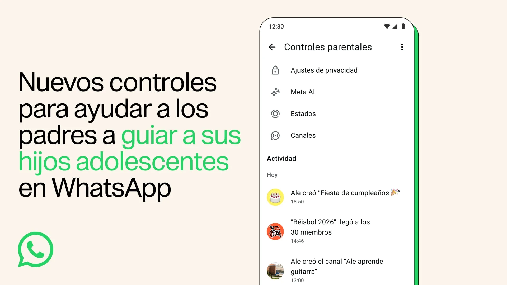 WhatsApp suma controles para que los padres cuiden a sus hijos adolescentes sin leer sus chats